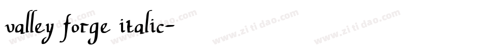 valley forge italic字体转换